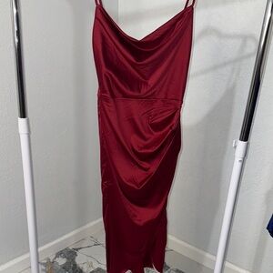 Elegant Burgundy Slip Dress